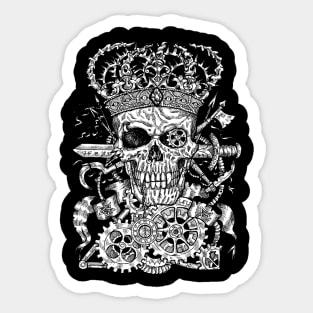 Mystic Skull (6) Hand Drawn Original Artwork. Sticker